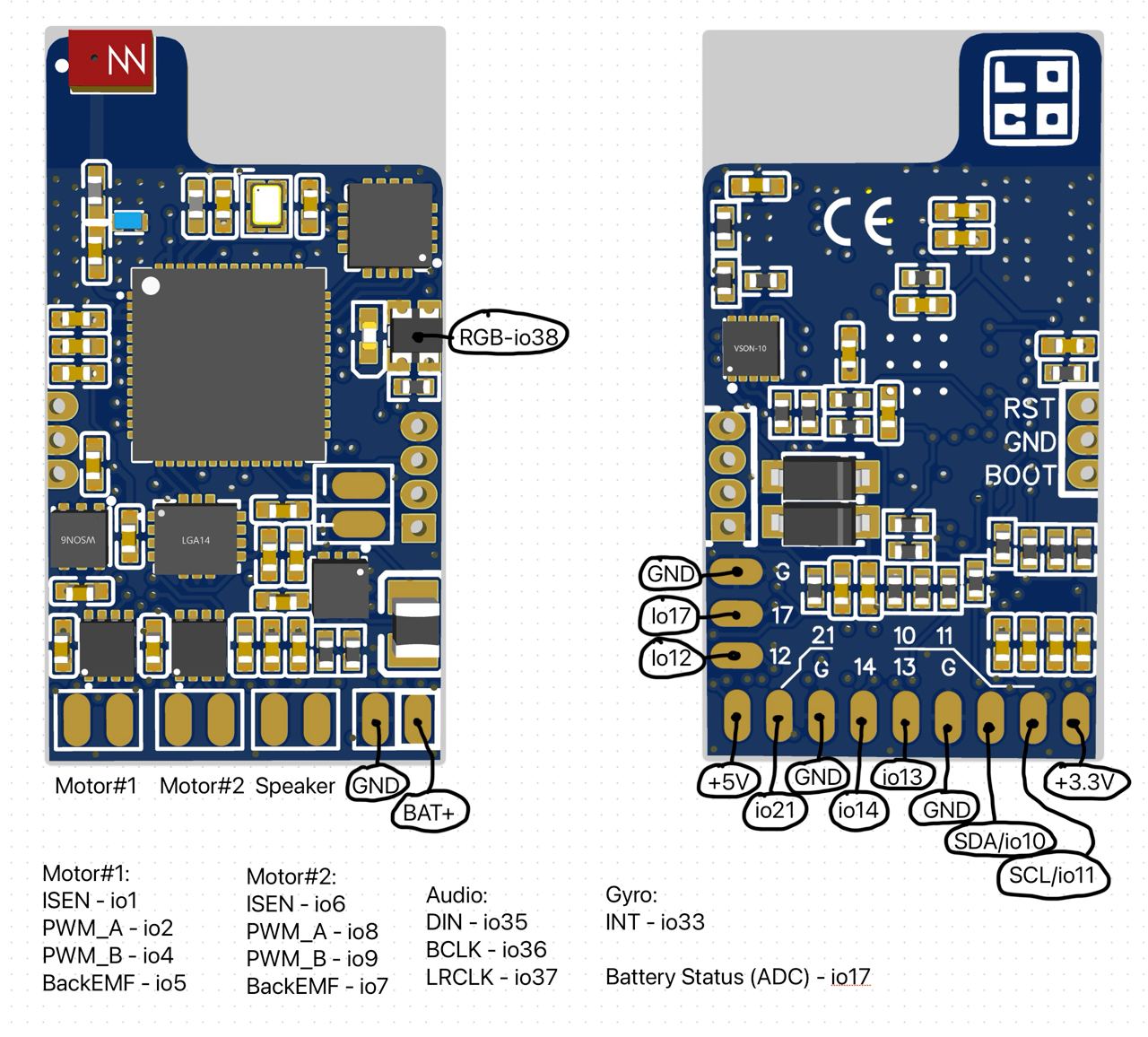 Schematic - RC car circuit for Arduino